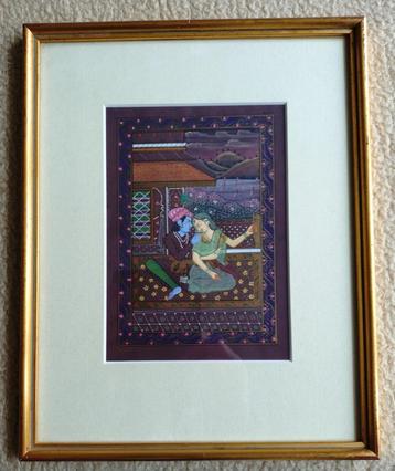 INDIA==c a 1900/1920==gemengde techniek==liefdespaar beschikbaar voor biedingen