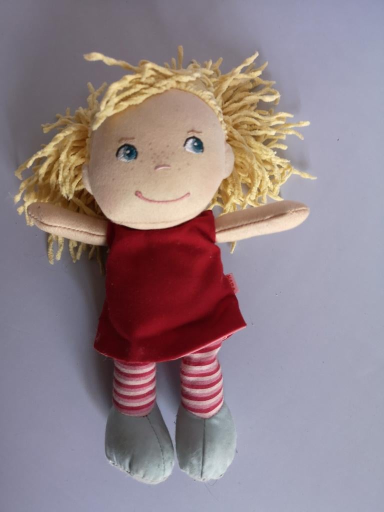 Haba pop circa 19 cm, Kinderen en Baby's, Speelgoed | Poppen, Ophalen of Verzenden, Gebruikt, Overige typen