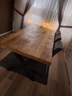 Mooie mangohouten eettafel met 6 pers stoelen, Huis en Inrichting, 200 cm of meer, 50 tot 100 cm, Zo goed als nieuw, Vijf personen of meer