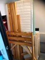 Half hoogslaper bed rhout 90x200cm, Ophalen, Gebruikt, Halfhoogslaper