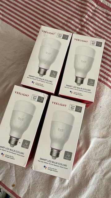 4x Yeelight smart led YLDP06YL E27 10 W RGBW Smart LED Lamp  beschikbaar voor biedingen