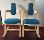 Set van twee Stokke Varier Pendulum stoelen., Huis en Inrichting, Stoelen, Ophalen, Twee, Blauw, Zo goed als nieuw
