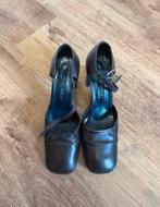 Nine West Mary Jane Hakken - Vintage Leer, Ophalen of Verzenden, Gedragen, Bruin, Pumps