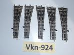 Vk-924 N Spoor Rechte Wissels 9170/71 Fleischmann Piccolo LB, Gebruikt, Gelijkstroom, Fleischmann, Rails