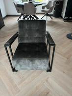 Industriële fauteuil groen - Urban Sofa stijl, Ophalen, Zo goed als nieuw, Metaal, 75 tot 100 cm
