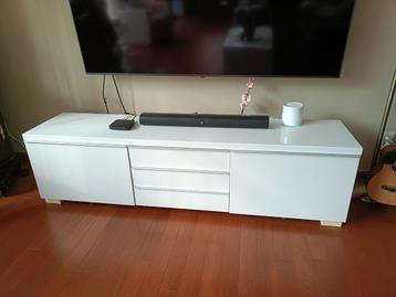 Tv meubel hoogglans wit 
