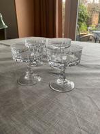 4x vintage Cristal d’Arques louvre borrelglaasjes kristal, Ophalen of Verzenden