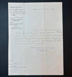 Brief SS over aanstelling opzichter Tongeren-Luik (1892), Verzamelen, Spoorwegen en Tramwegen, Ophalen of Verzenden, Gebruikt