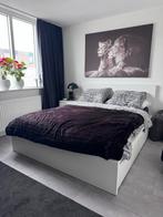 Ikea bed Malm + twee laden + lattenbodem 160x200, Ophalen, Zo goed als nieuw, Tweepersoons