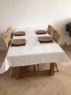 Mooie massieve eettafel met 4 stoelen amper gebruikt!, Huis en Inrichting, Complete eetkamers, Zo goed als nieuw, Ophalen