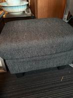 Grijze Stoffen Voetenbank / Kruk, Ophalen, Vierkant, Zo goed als nieuw, Stof