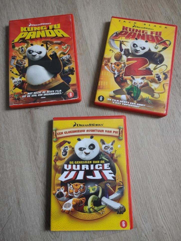 DVD Kung Fu Panda 1 en 2 en De geheimen van de vurige vijf, Cd's en Dvd's, Dvd's | Tekenfilms en Animatie, Gebruikt, Tekenfilm