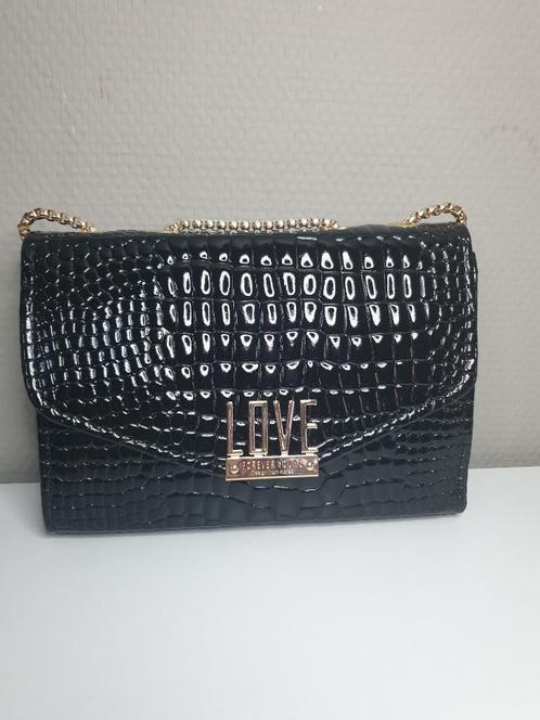 Zwarte pu leren tas, Sieraden, Tassen en Uiterlijk, Tassen | Damestassen, Nieuw, Schoudertasje, Zwart, Ophalen of Verzenden