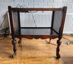 Brocante theetafel/-trolley met webbing, 25 tot 50 cm, Gebruikt, Rechthoekig, Ophalen