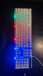Wit keyboard met rgb lichten, Nieuw, Ophalen of Verzenden