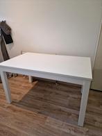 Eettafel wit-extendable, Ophalen, Zo goed als nieuw, Rechthoekig, 50 tot 100 cm