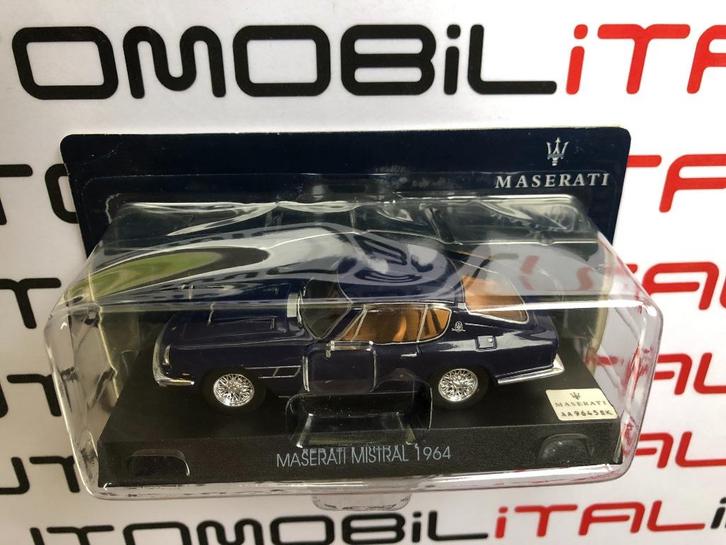 Maserati Mistral blu 1964 Grani nr. 8 schaal 1:43, Hobby en Vrije tijd, Modelauto's | 1:43, Nieuw, Auto, Overige merken, Ophalen of Verzenden