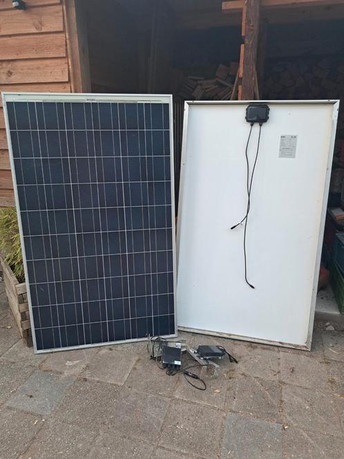 2 zonnepanelen 255w met mastervolt 600 omvormer, Doe-het-zelf en Verbouw, Elektra en Kabels, Gebruikt, Ophalen of Verzenden
