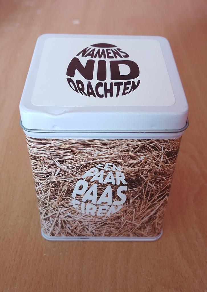 Paaseitjes blik N-Idee, Verzamelen, Blikken, Gebruikt, Overige, Ophalen of Verzenden