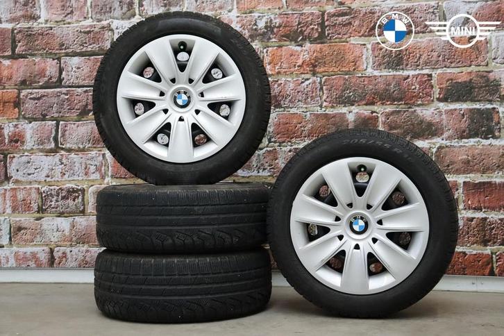 Gebruikte winterset BMW staal 3-serie E9x 16 inch, Auto-onderdelen, Banden en Velgen, Banden en Velgen, 16 inch, 205 mm, Personenwagen
