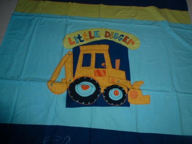 HAAST NIEUW 2x1 dekbedovertrek gekleurd met graaf voertuigen, Kinderen en Baby's, Kinderkamer | Beddengoed, Nieuw, Dekbedovertrek