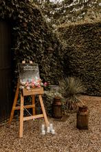 Welkomstbord spiegel incl schildersezel en bloemen, Hobby en Vrije tijd, Ophalen, Zo goed als nieuw, Versiering, Geboorte of Huwelijk