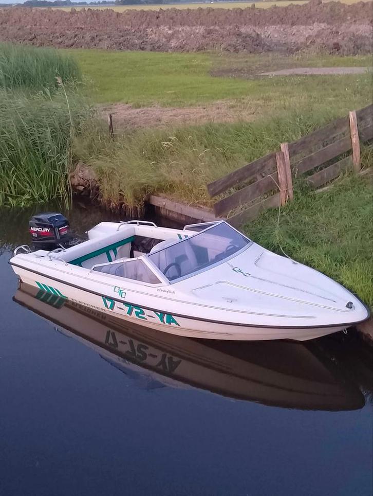 Snelle Speedboot te koop!, Watersport en Boten, Motorboten en Motorjachten, Gebruikt, Polyester, Tot 6 meter, Benzine, Buitenboordmotor
