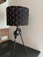 Zwarte lamp met goud, Ophalen of Verzenden, Zo goed als nieuw, Minder dan 50 cm