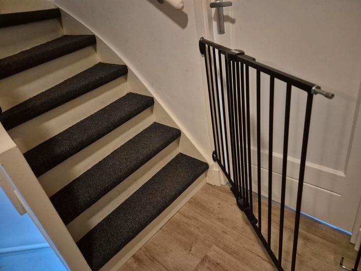 2 Noma traphekjes, zwart metaal, 62-102cm, Kinderen en Baby's, Traphekjes, Gebruikt, Klemhekje, Metaal of IJzer, 100 tot 115 cm