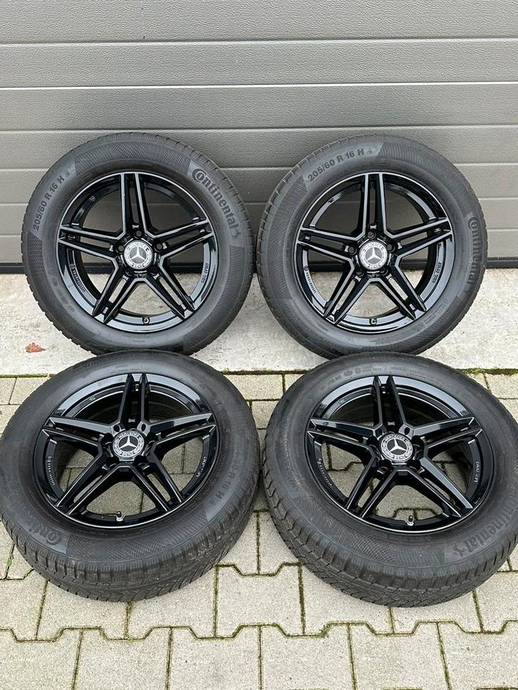 16” INCH MERCEDES A B C CLA KLASSE WINTERSET ZWART 5X112, Auto-onderdelen, Banden en Velgen, Ophalen
