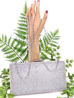 Een schitterende zilverkleurig bruidstasje of avondtasje., Ophalen of Verzenden, Nieuw, Overige kleuren, Schoudertasje