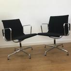 Set 2 Vitra Eames Aluminium stoel EA 108 EA108 chroom, Huis en Inrichting, Ophalen, Gebruikt, Zwart, Nvt