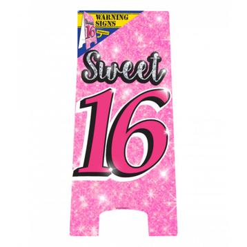 Waarschuwingsbord sweet 16 te koop beschikbaar voor biedingen