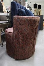 Luxe ronde stoel - one seater - boudoir - poef velvet, Huis en Inrichting, Fauteuils, Ophalen, Nieuw, Stof, 50 tot 75 cm