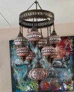 Te koop Turkse hanglamp met 9 glazen bollen., Ophalen, Zo goed als nieuw