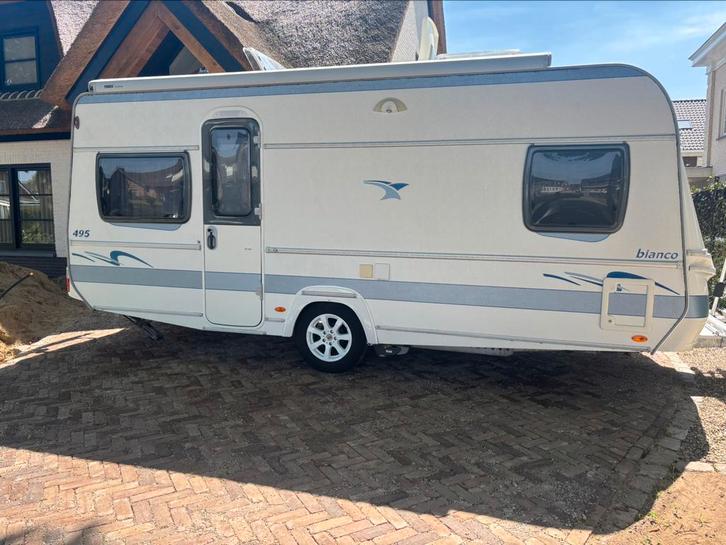 Fendt bianco 495 classico vaste luifel en mover zeer netjes, Caravans en Kamperen, Caravans, Particulier, tot en met 4, 1000 - 1250 kg