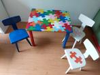 Kindertafeltje met 3 stoeltjes, Kinderen en Baby's, Kinderkamer | Tafels en Stoelen, Gebruikt, Tafel(s) en Stoel(en), Ophalen