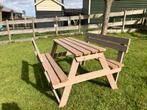 Kinderpicknicktafel met rugleuning! nieuw, Tuin en Terras, Picknicktafels, Kinderpicknicktafel, Nieuw, Ophalen of Verzenden, Rechthoekig