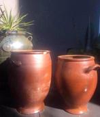 Oude Keulse potten hoge terracotta bloempotten uniek, Tuin en Terras, 25 tot 40 cm, Gebruikt, Rond, Ophalen of Verzenden