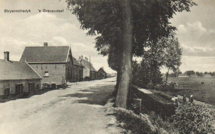 Stryenschedyk, s Gravendeel - ongelopen, Verzamelen, Ansichtkaarten | Nederland, Ongelopen, Zuid-Holland, Voor 1920, Ophalen of Verzenden