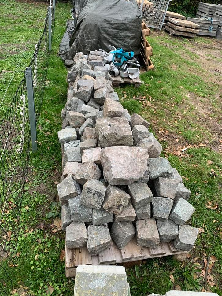 Gebruikte Kinderkopjes - Perfect voor Tuinpad!, Tuin en Terras, Grind, Keien en Split, Gebruikt, Kei, Grijs, Graniet, Ophalen of Verzenden
