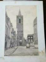 tekening 2 Grote of Sint-Janskerk J. v. d. Most Schiedam, Antiek en Kunst, Kunst | Tekeningen en Foto's, Ophalen