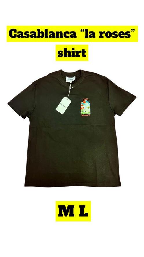 Casablanca “ La roses” t-shirt zwart maat M L - nieuw, Kleding | Heren, T-shirts, Nieuw, Zwart, Ophalen of Verzenden