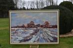 Henri Hess, Winterlandschap ZEER GROOT !!!! 162x112cm., Antiek en Kunst, Kunst | Schilderijen | Klassiek, Ophalen