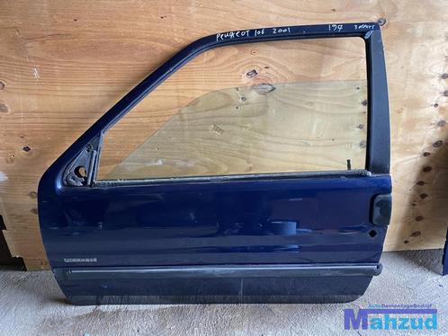 PEUGEOT 106 BLAUW KPKD Links linker deur portier, Auto-onderdelen, Carrosserie en Plaatwerk, Deur, Peugeot, Gebruikt, Ophalen of Verzenden