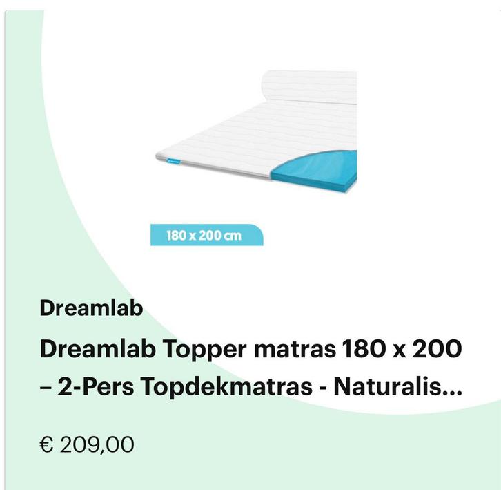 Zo goed als nieuwe Topper 180x200, Tickets en Kaartjes, Kortingen en Cadeaubonnen, Eén persoon, Cadeaubon