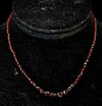 Facetgeslepen granaat ketting met 14 karaats gouden slot, Sieraden, Tassen en Uiterlijk, Kettingen, Verzenden, ., Zo goed als nieuw