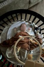 Bopita Rondo box verstelbaar zwart incl matras, Ophalen, Zo goed als nieuw, Rond, In hoogte verstelbaar