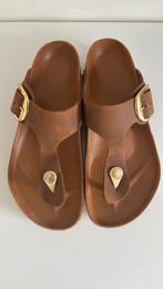 Birkenstock Gizeh Big Buckle Leoi Hex regular cognac, Kleding | Dames, Schoenen, Bruin, Zo goed als nieuw, Birkenstock, Sandalen of Muiltjes