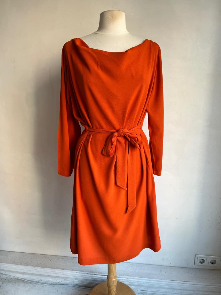 dries van noten jurk oranje maat 38, Kleding | Dames, Maat 38/40 (M), Oranje, Zo goed als nieuw, Knielengte